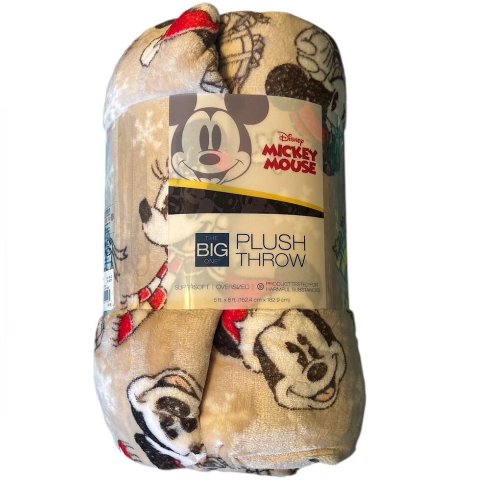 The Big One Disney Mickey Mouse Christmas Throw NWT